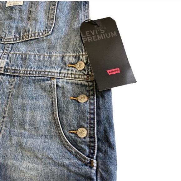 Levi’s Vintage Shortall Overall Shorts Free Ride - Picture 8 of 14